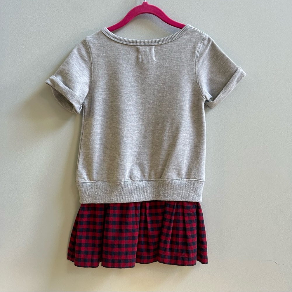 Peek Girls Gray Plaid Short Sleeve Sweater Dress, Size 4-5 - Picture 6 of 6